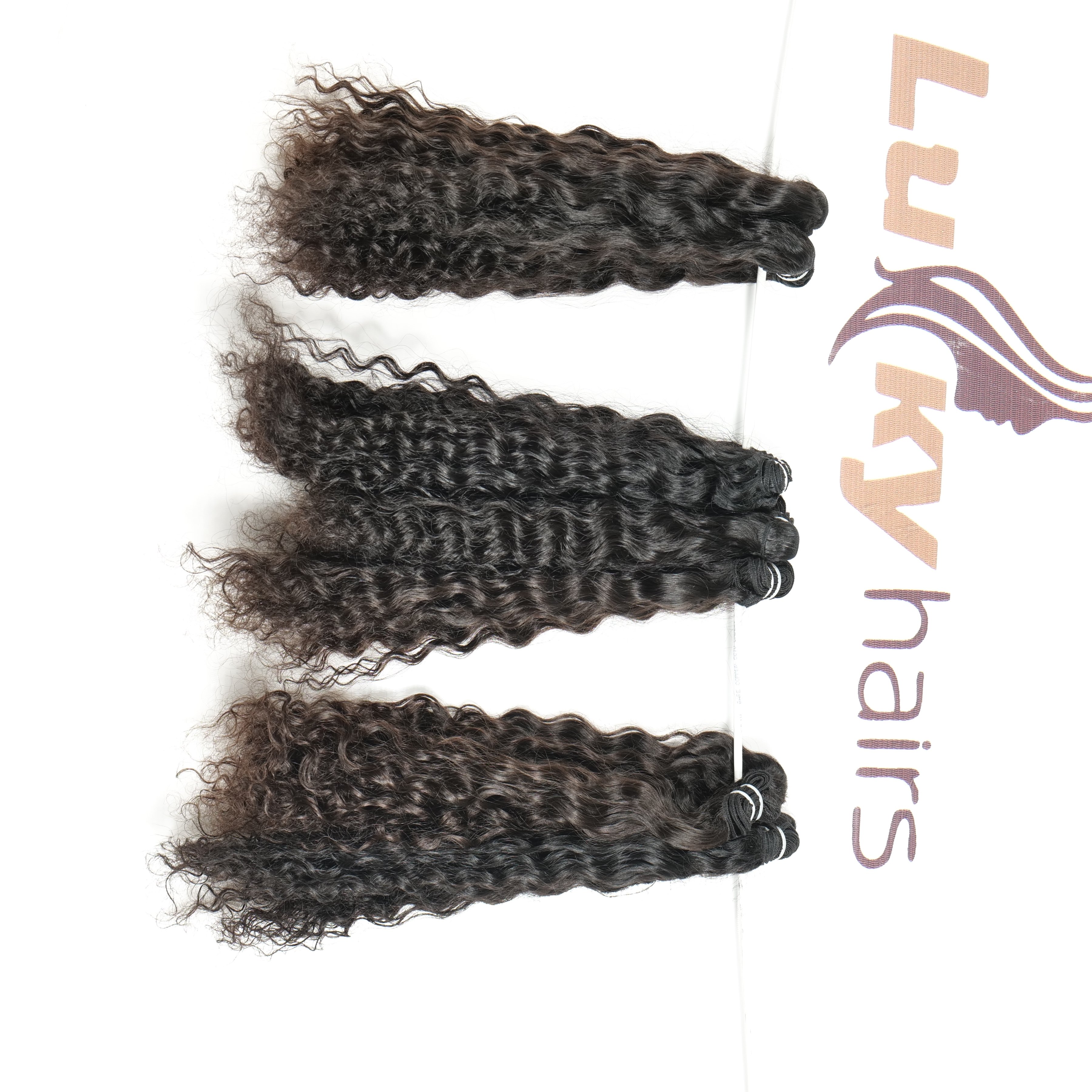 Raw virgin human hair extensions single donor 100% natural Indian temple human hair bundles