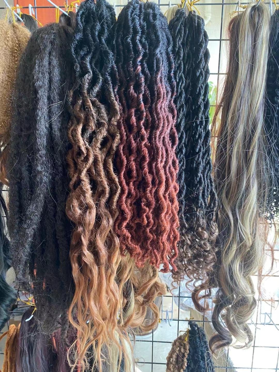 24inch long new style gpsy locs hair ombre wavy mermaid faux locs crochet hair