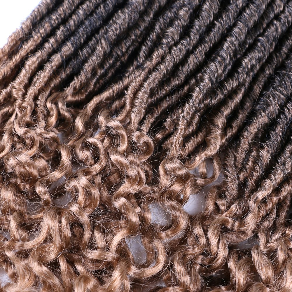 Goddess Locs Crochet Hair Wavy Curly Faux Crochet Braids Synthetic Hair Extensions Dreadlocks Crochet Locs Braiding Hair