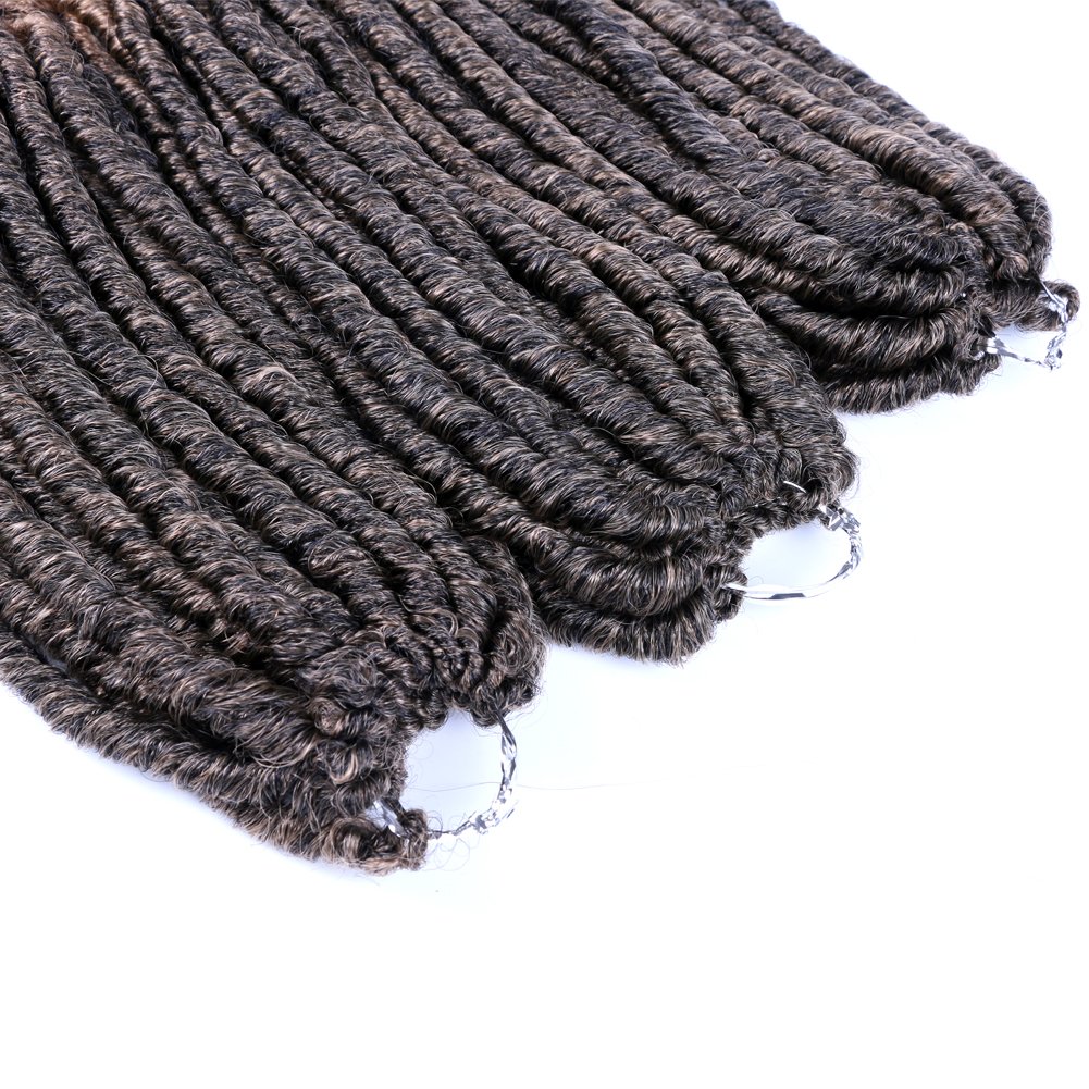 Goddess Locs Crochet Hair Wavy Curly Faux Crochet Braids Synthetic Hair Extensions Dreadlocks Crochet Locs Braiding Hair