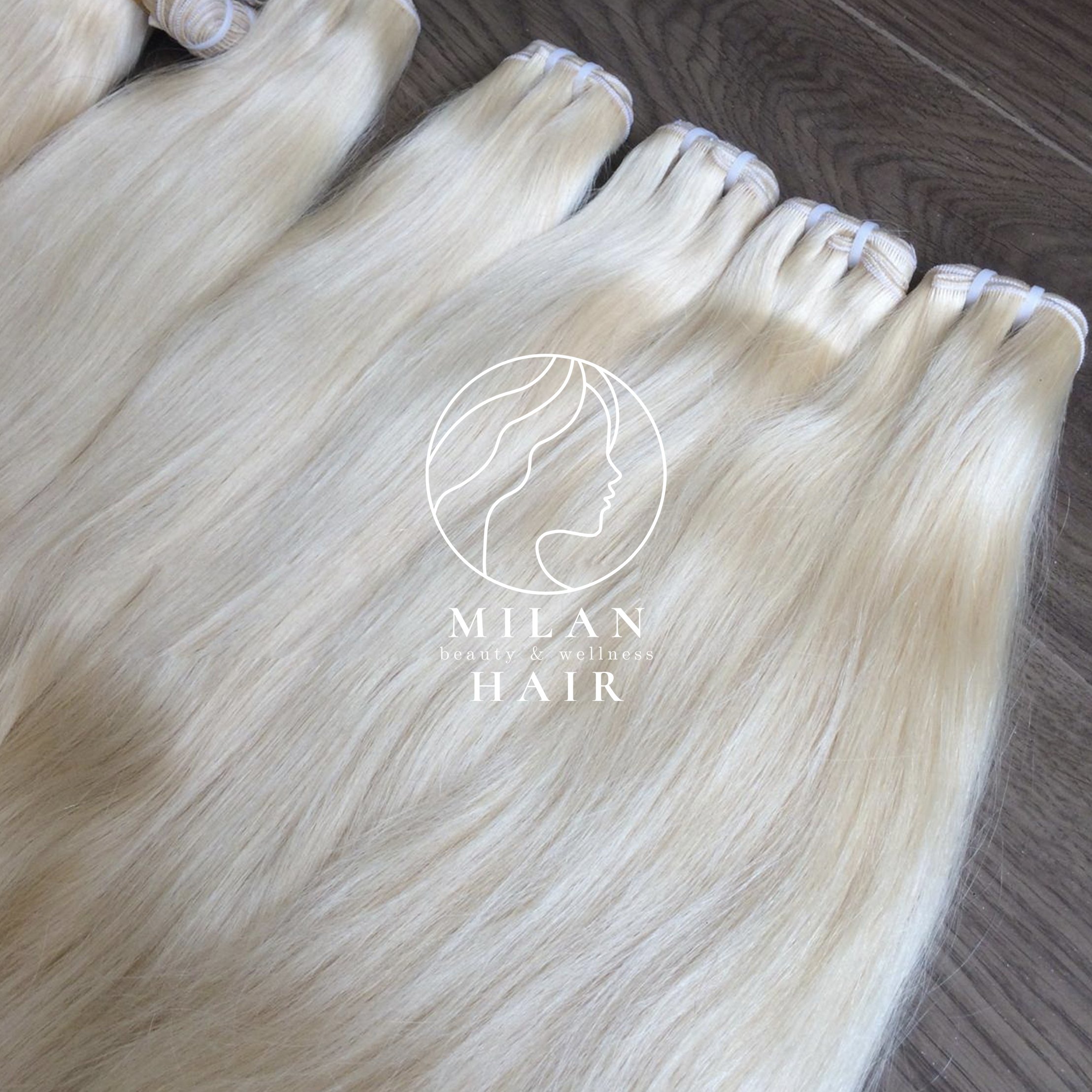 Wholesale 613 blonde color 100% human hair extension Cuticle Aligned Virgin Hair Hand Tied Weft Hair Extension