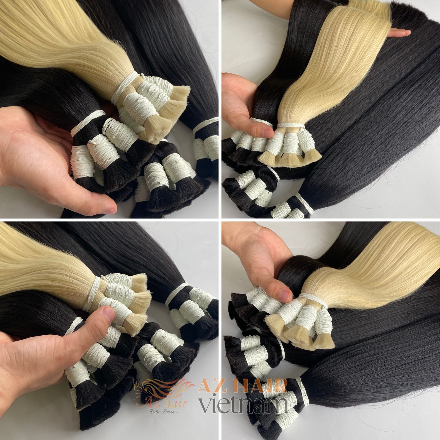 Wholesale Best Quality Raw Bulk Human Hair Super Thick And Smooth Virgin Bulk Hair Extensions