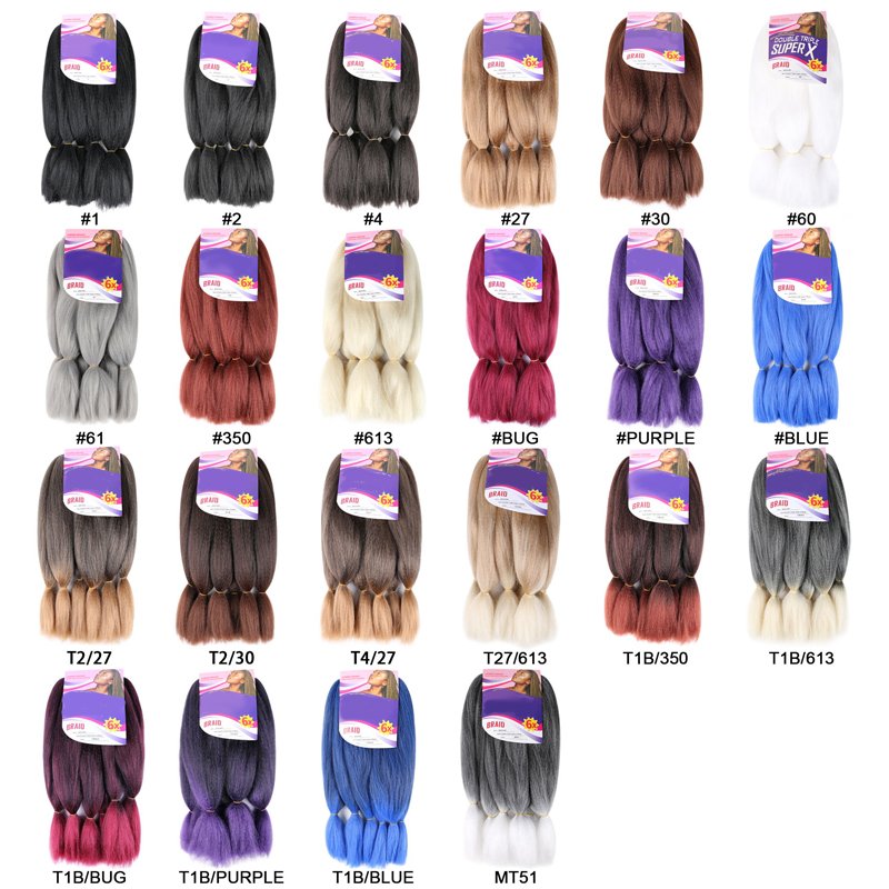 Braiding Hair 6 Bundles/lot 24inch Jumbo Hair Extensions High Temperature Synthetic Braids Pre Stretched Braid Extensions