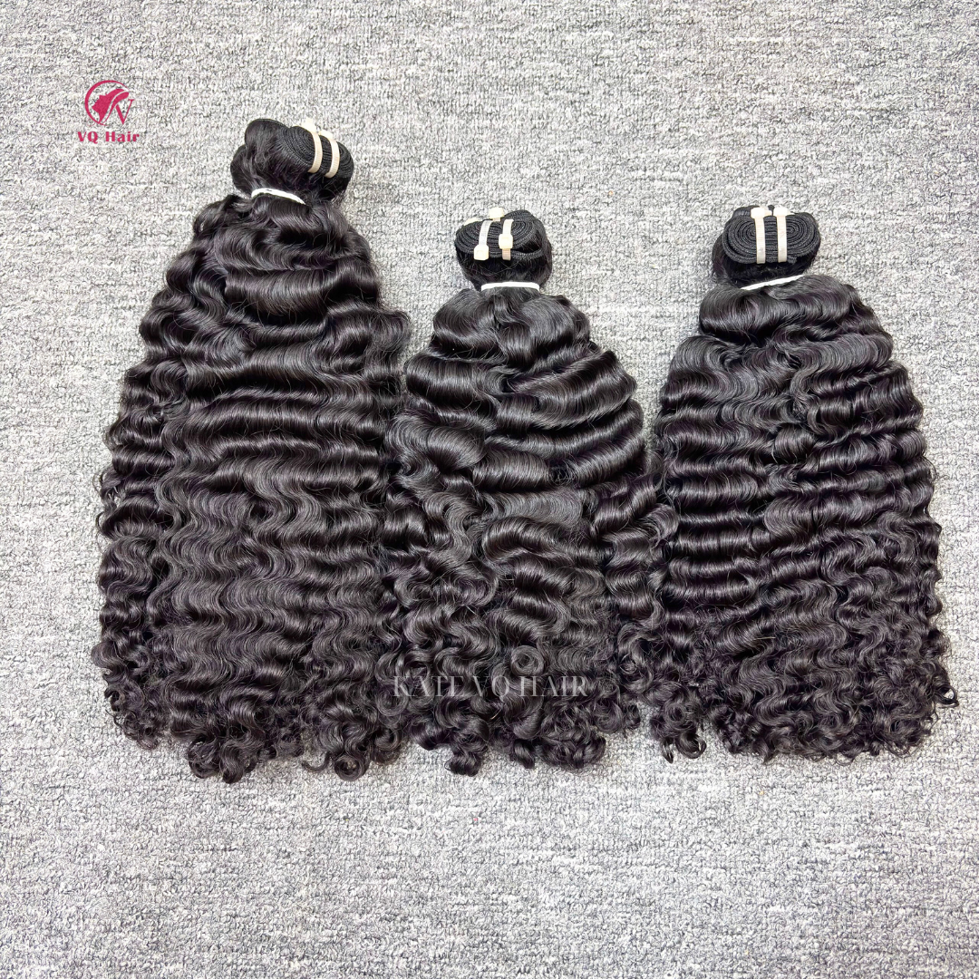 Raw Cuticle Intact Burmese Curly Hair Bundle Double Drawn Unprocessed Raw Vietnamese Burmese Human Hair Extensions