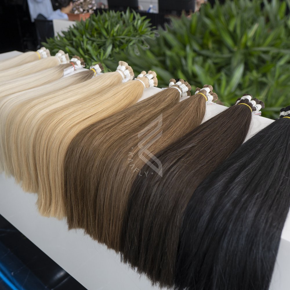 Medium Brown 40 Inch Raw Vietnamese Virgin Hair Vendor Afro Bulk Human Hair Extension