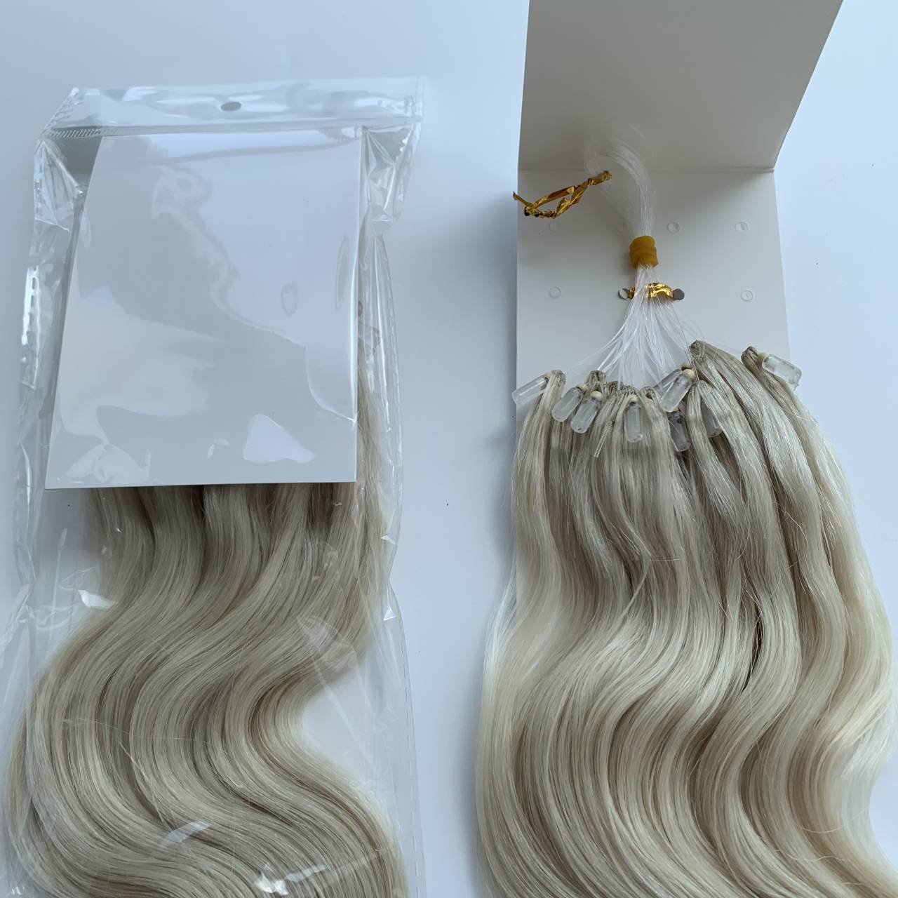 New Product H6 Feather Hair IF2 High Quality 100% Human Hair Platinum#1001 24-inch Feathering Extension 24 Inch Virgin Hair 8A