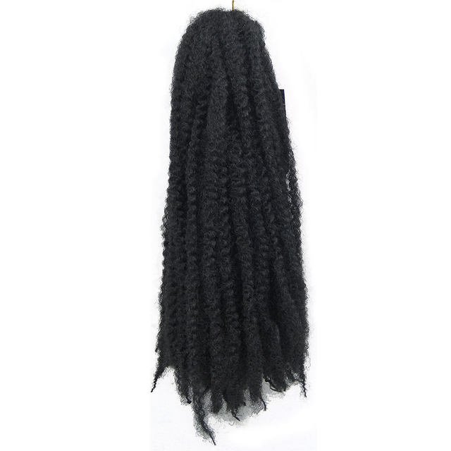 18inch Ombre Color Natural Black #1B Blonde 100g Crochet Braids Afro Kinky Marley Synthetic Braiding Hair Extensions