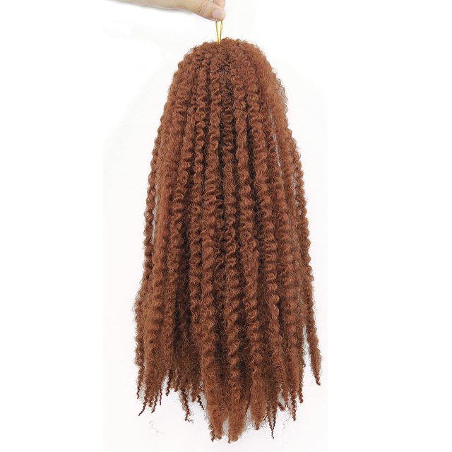 18inch Ombre Color Natural Black #1B Blonde 100g Crochet Braids Afro Kinky Marley Synthetic Braiding Hair Extensions