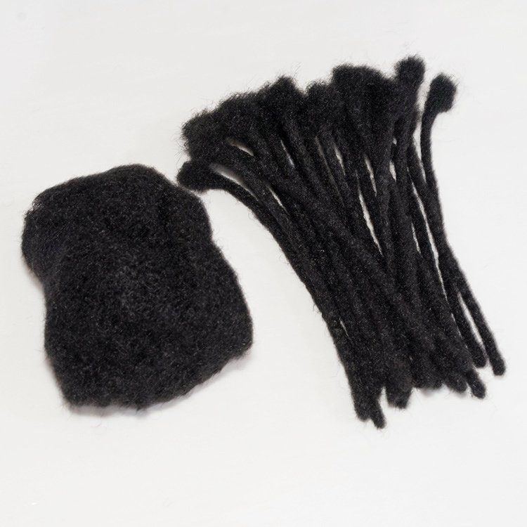 KAMA High Quality Unprocessed Virgin Brazilian Braiding Afro Kinky Curly Bulk Human Hair Dreadlock Hair Extensions Off Black