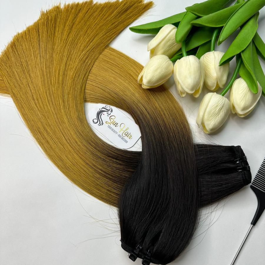 Hot Products For Women 2024 SDD Bone Straight Ombre 27 Color One Donor 100% Virgin Human Hair Extensions By Sun Hair Company