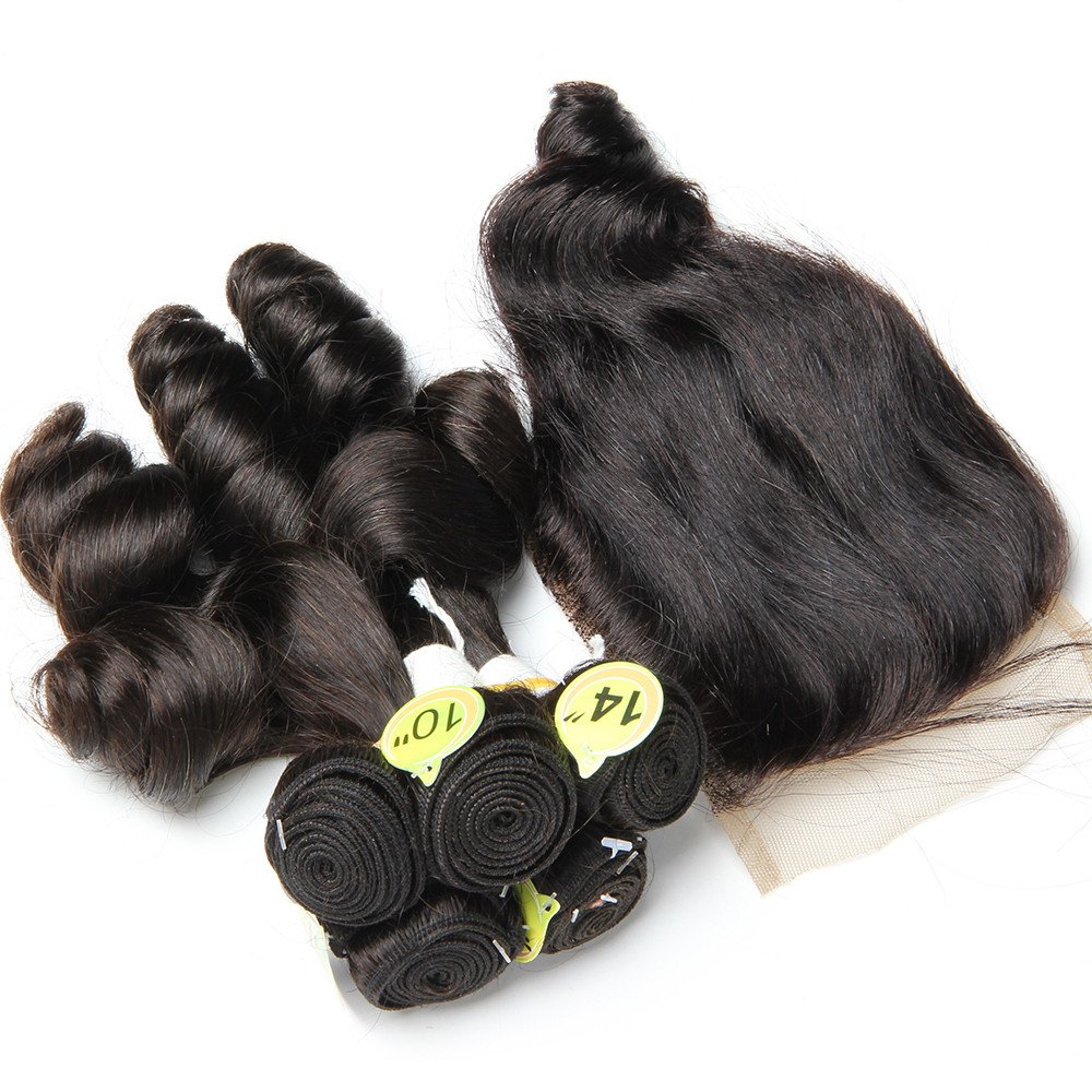 Wholesale Brazilian Funmi Hair Double Drawn 5pcs/Lot Egg Curl Remy Hair Extension Flexi Pissy Pixie Spring Curl Human Hair Weave