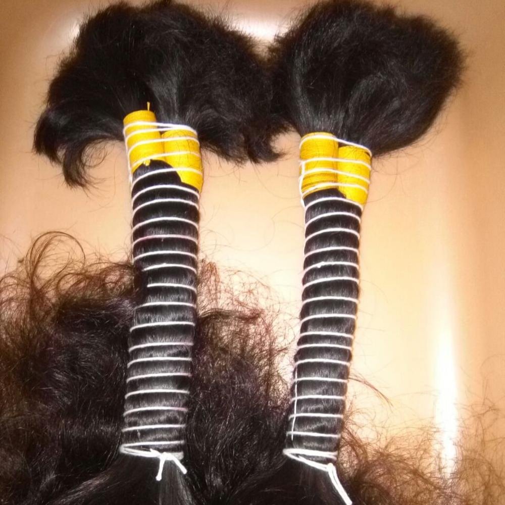 High quality Natural human hair.Best bulk human hairs.Good smooth touch.One donor raw bulk human hair.