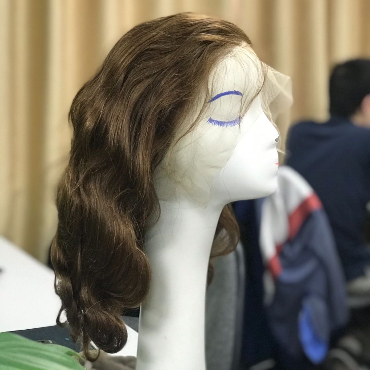 Wig water wavy for black Women VIRGIN Remy Hair transparent lace Wig High Quality HUMAN HAIR EXTENSION at wholesale price
