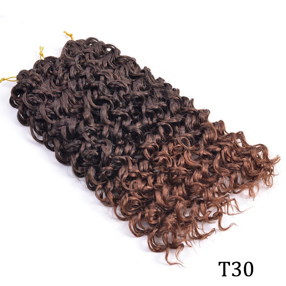 GoGo Curl Crochet Hair 18 inch Ocean Wave Crochet Hair Water Wave Synthetic Braiding Extensions Curly Crochet Hair for Women