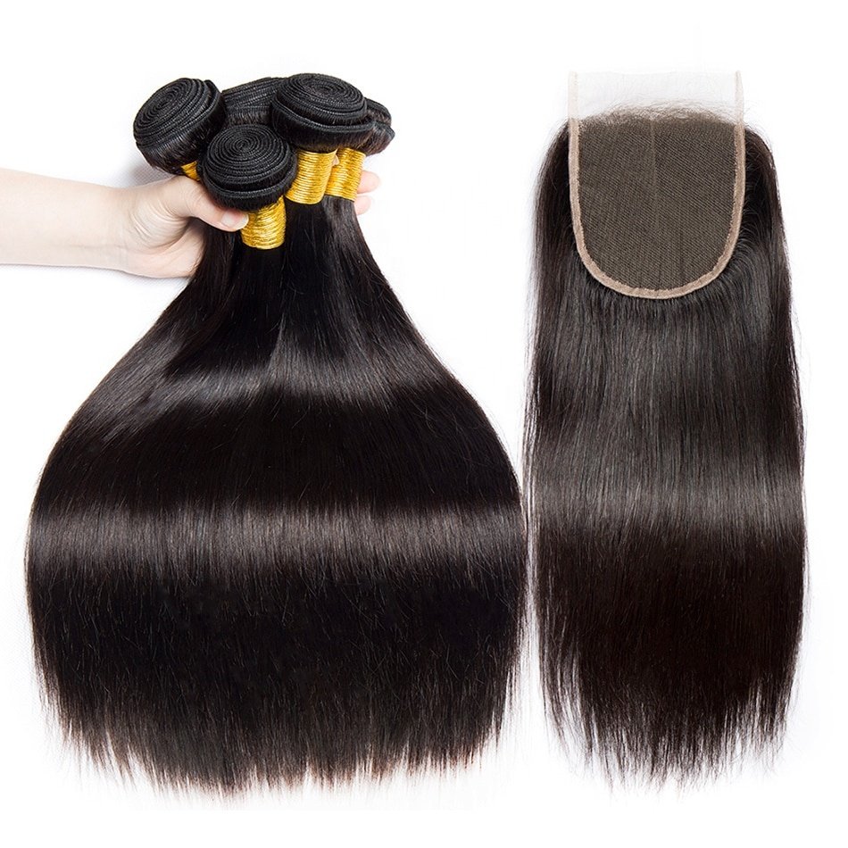 Fuxin Wholesale Human Hair Extensions Raw Indian Hair Bundles with Lace Closure Frontal Brazilian Human Hair Bundles Vendors