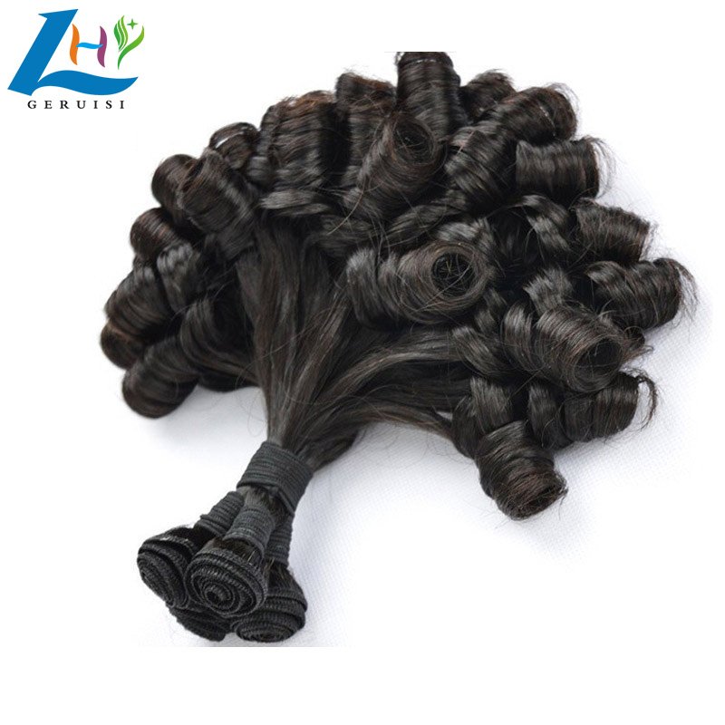 Wholesale natural black color human hair extension fumi hair bundles, real virgin Brazilian fumi hair bundles vendors