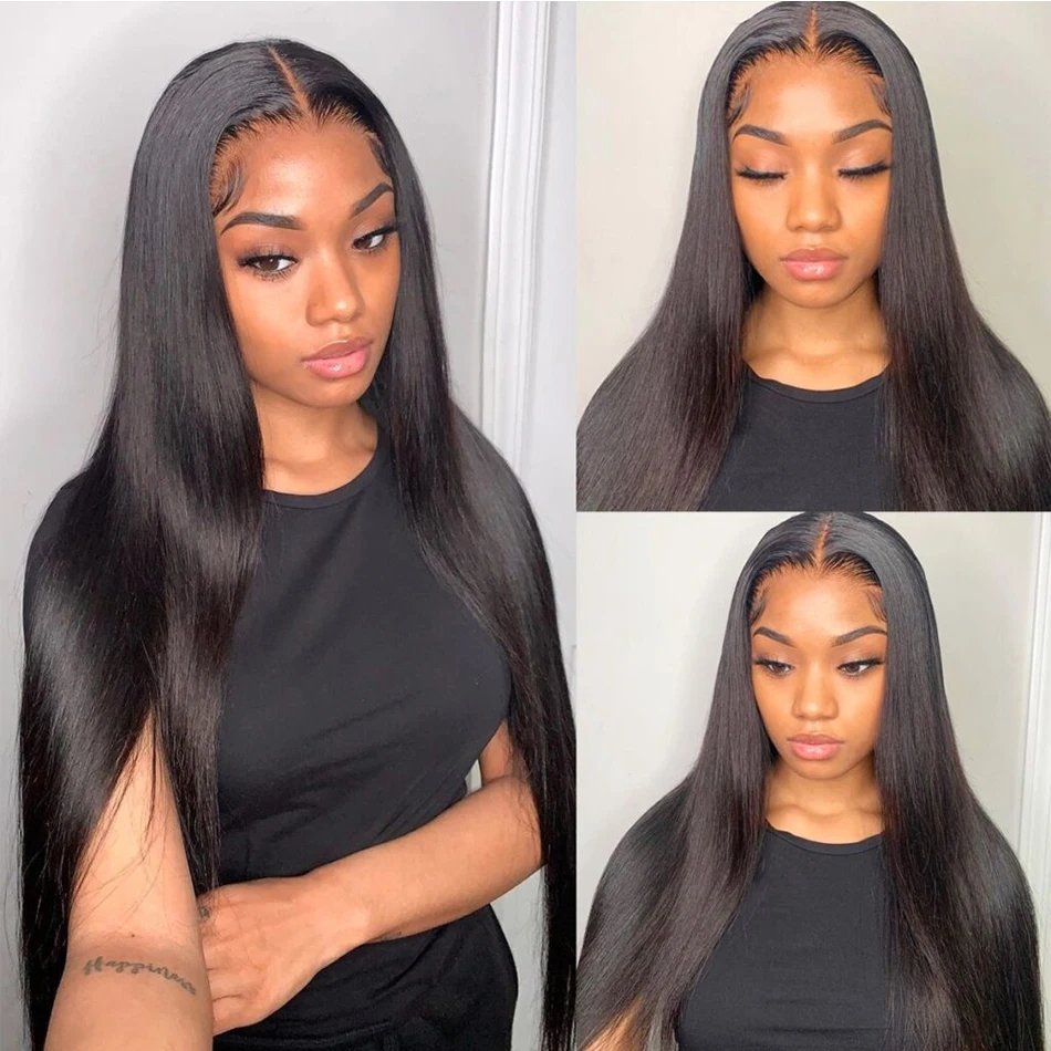 Wholesale 13x4 13x6 40 50 inchens hd lace frontal wigs human hair lace front cuticle aligned virgin hair wigs for black women