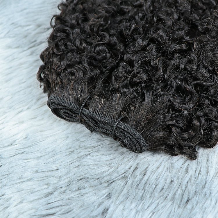 Large Stock Natural Virgin Human Hair Extension Bundles Wholesale Kinky Curly Raw Indian Hair Weft