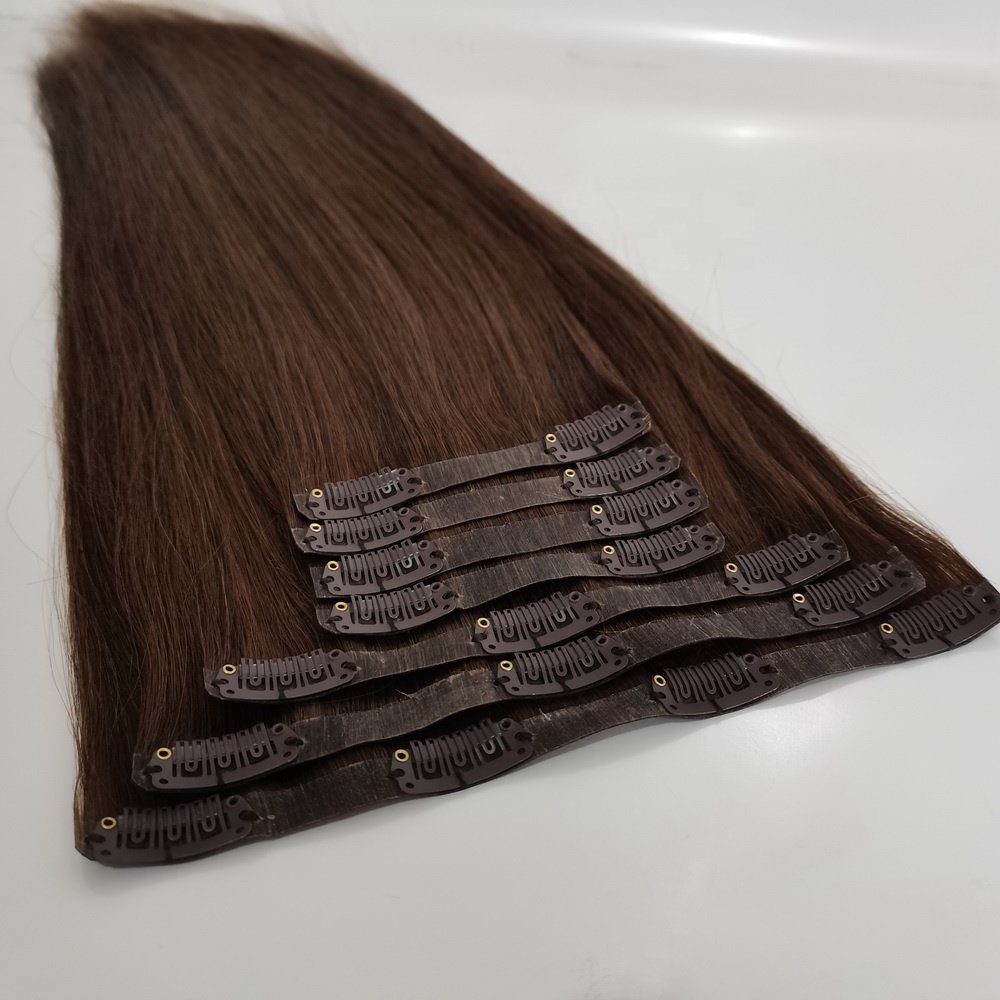 Human Hair Extensions Seamless Straight Double Drawn Clip-in Hair Chinese Hair 150g Weight