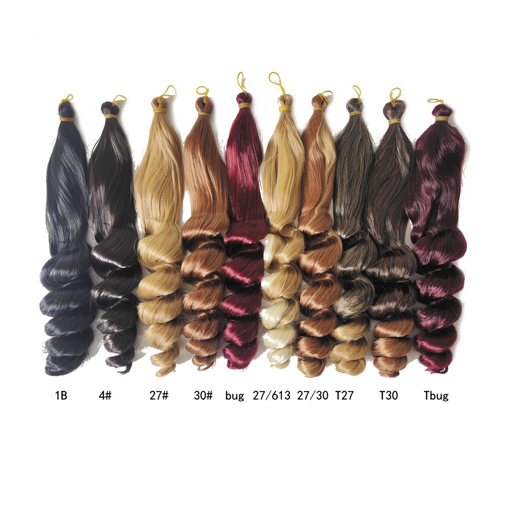 Crochet Braid Pre Stretched French Curls Silky Loose Body Wave Pony Style Spiral Curl Curly Braiding Hair