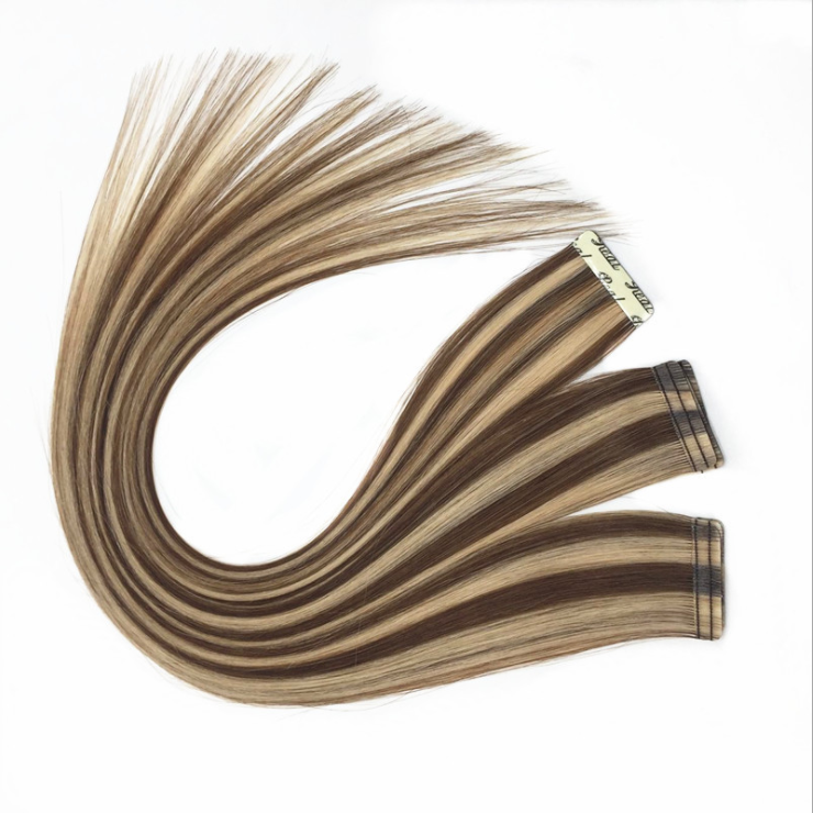 TopElles Factory Wholesale 2021 Hot sale Virgin Human Hair Mini Tape In Real Human Hair Extensions For High-end salon