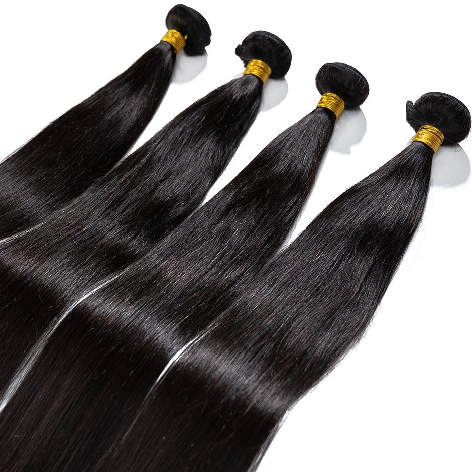 30 34 Inch Straight Human Hair Bundles Raw Virgin India Straight Bundles Bulk Hair Extensions For Women On Sale