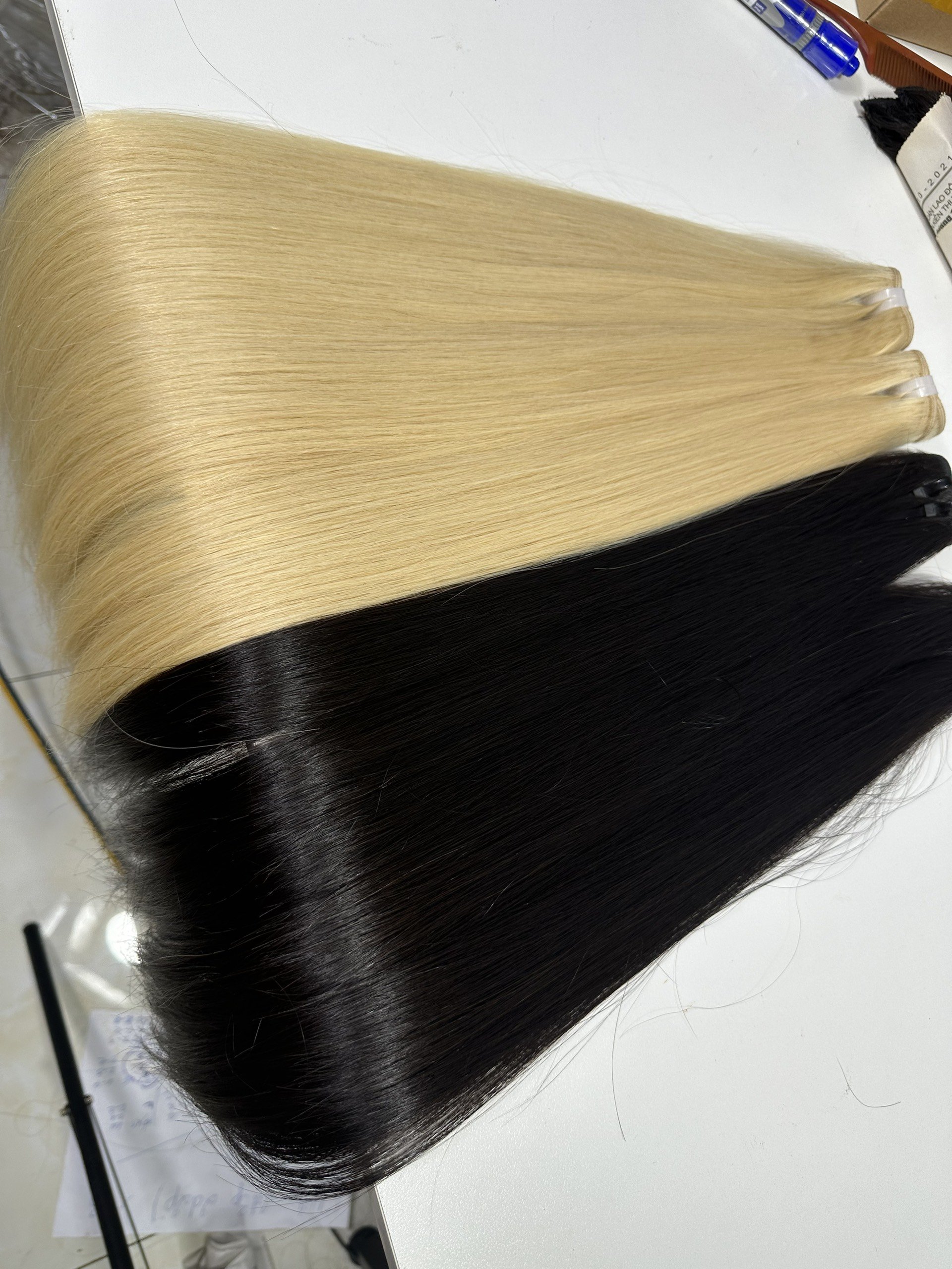 Cheap Double Drawn Hair Machine Weft Blonde Machine Weft Human Hair Extensions VietNam