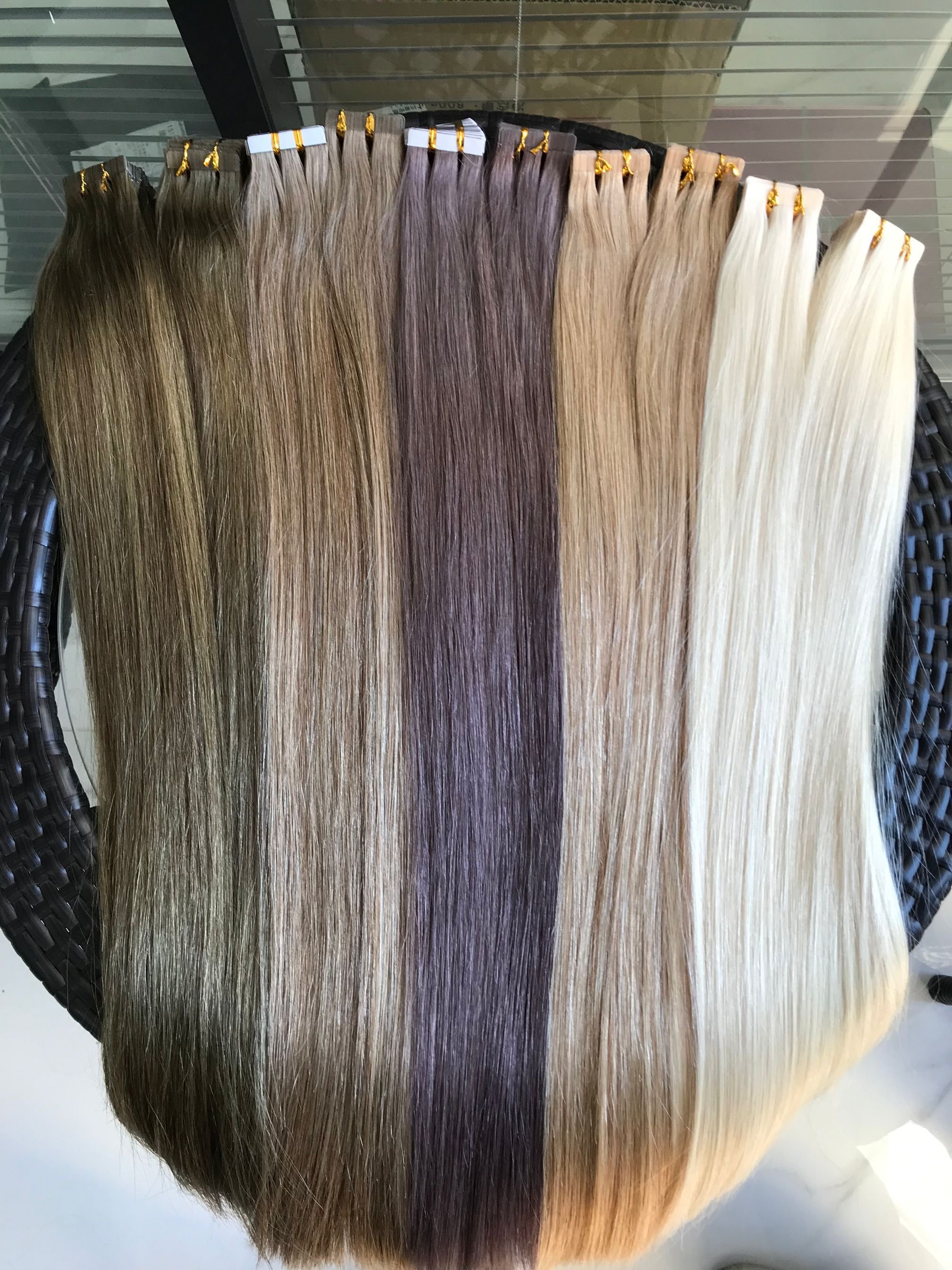 Super Double Drawn Russian Human Hair Tape Hair Extension, High Quality Natural Remy Tape In Hair Extension