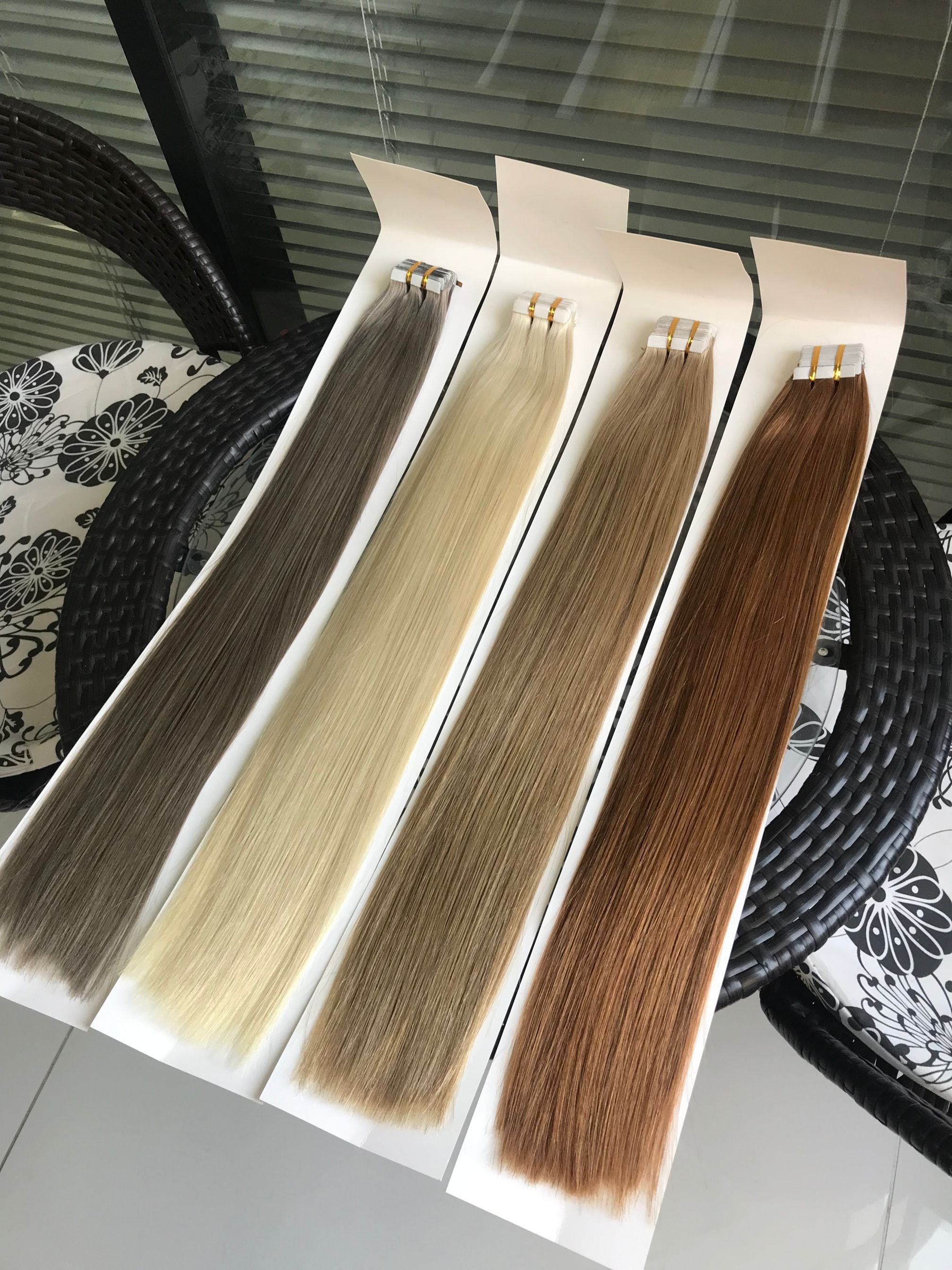 Super Double Drawn Russian Human Hair Tape Hair Extension, High Quality Natural Remy Tape In Hair Extension