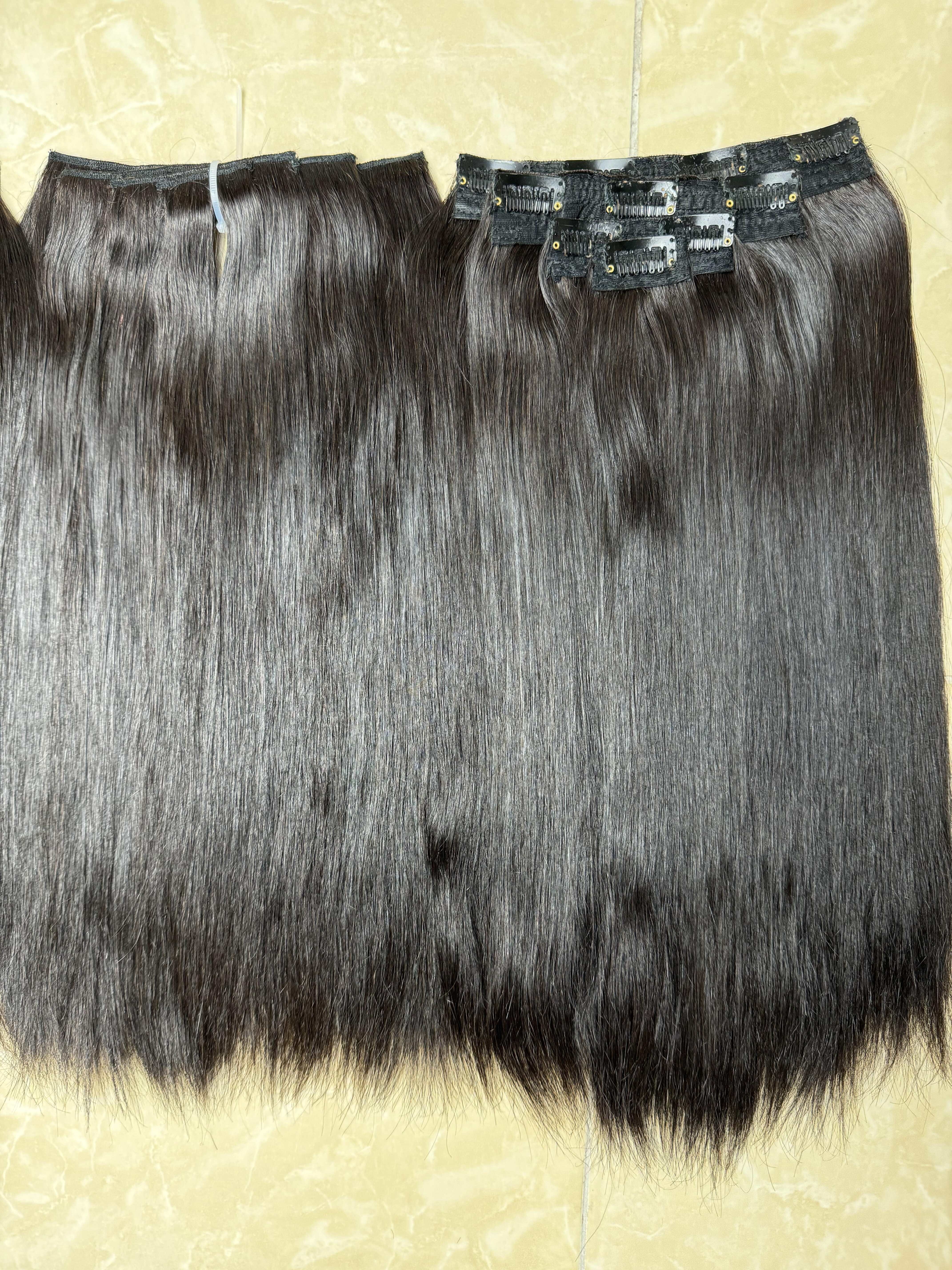 Wholesale 100% Human Hair, Clip Hair Extensions Natural Hair, Human Hair Extensions Clip In Hair
