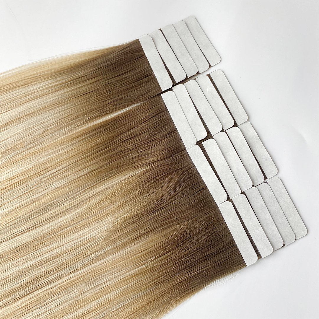 Wholesale Hair Double Drawn Virgin Human Hair Extensions Tape In Wave Hair