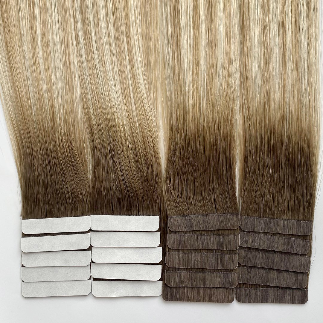 Wholesale Hair Double Drawn Virgin Human Hair Extensions Tape In Wave Hair