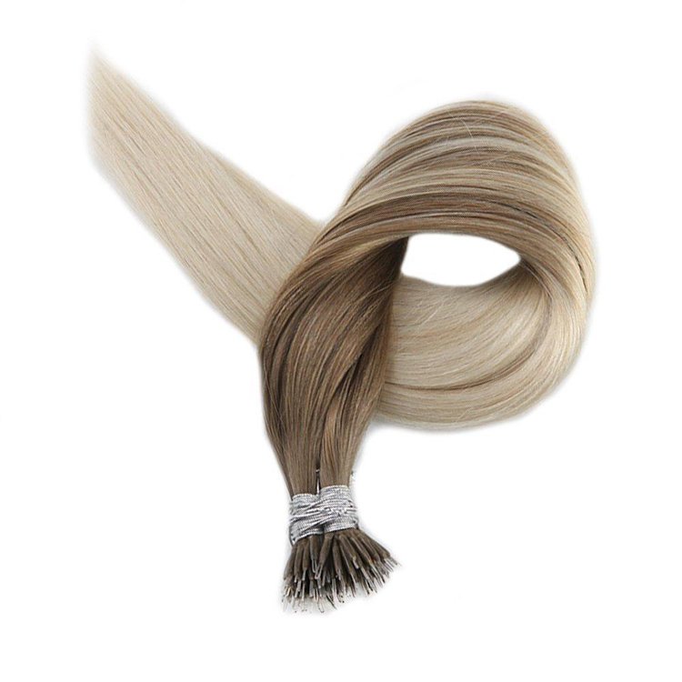 Fast Shipping High Quality NO Shedding Brazilian Human Hair Nano Ring Hair Extensions for women