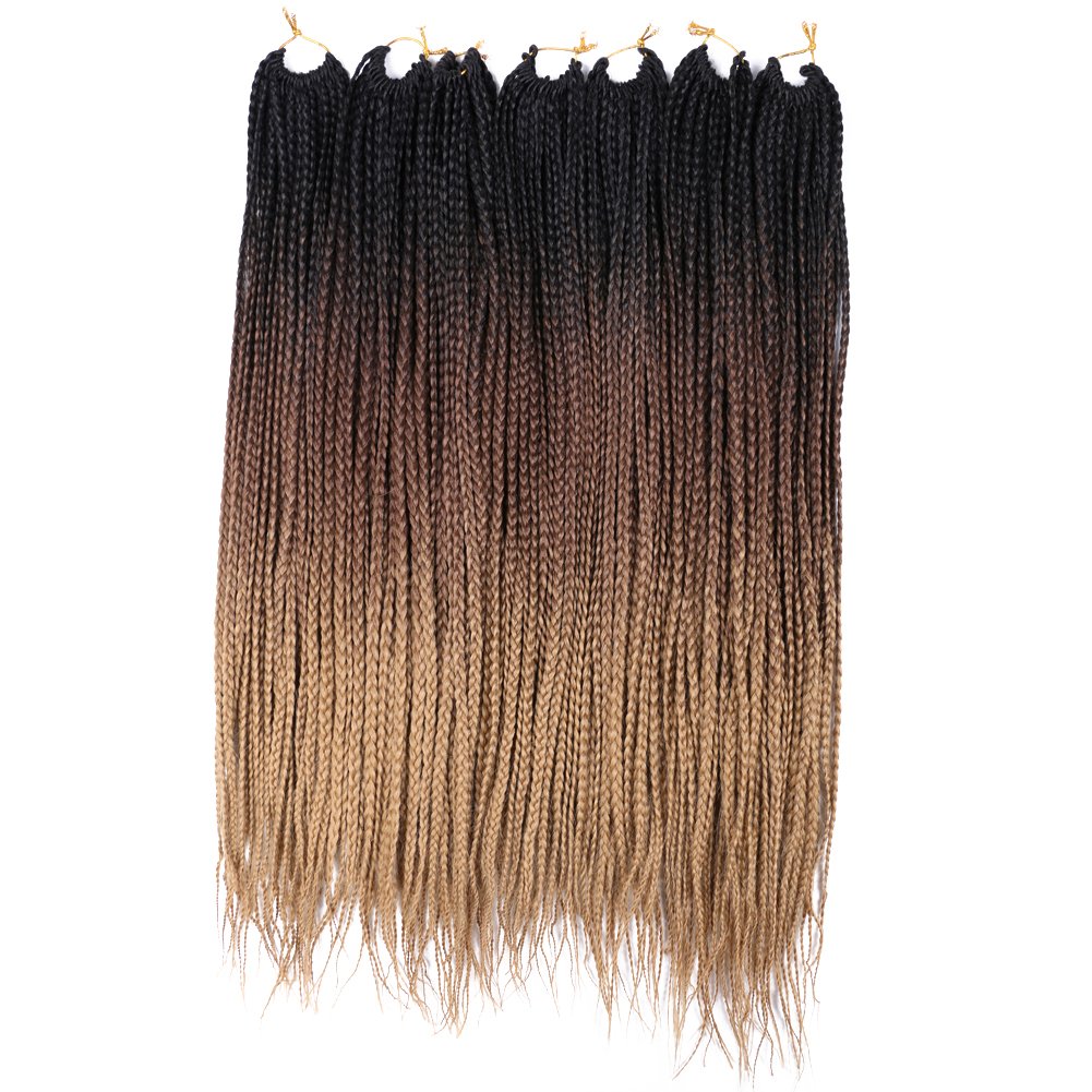 Wholesale Crochet Twist Braids Hair Senegalese Box Braids Hair Synthetic Fiber Braiding Hair for black white women