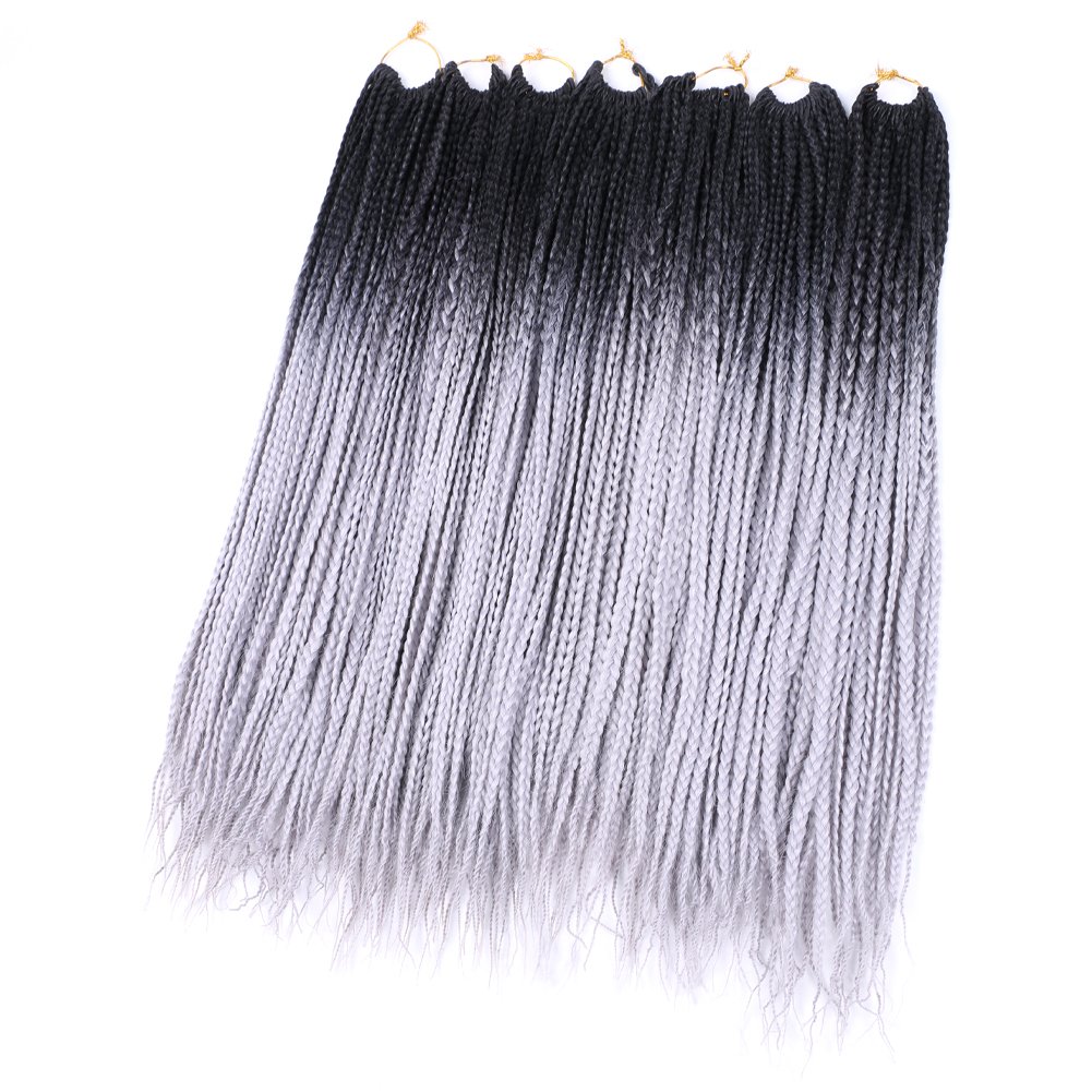 Wholesale Crochet Twist Braids Hair Senegalese Box Braids Hair Synthetic Fiber Braiding Hair for black white women