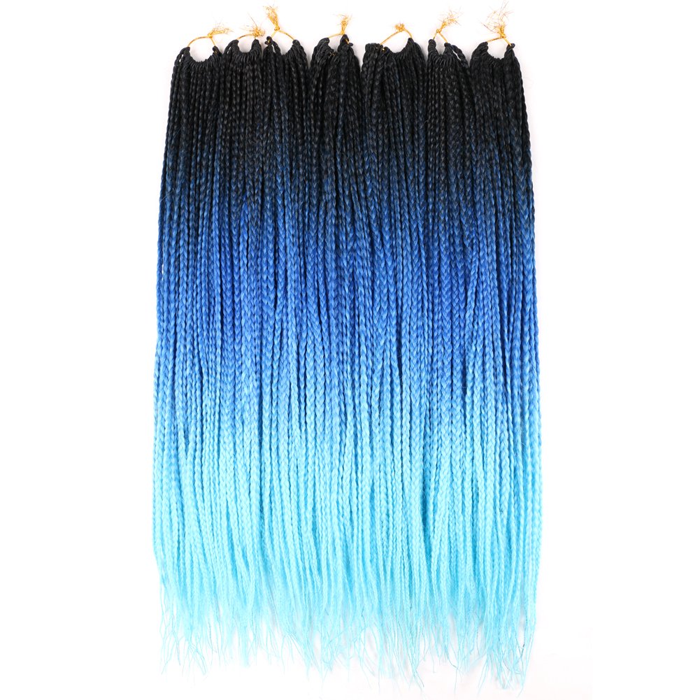 Wholesale Crochet Twist Braids Hair Senegalese Box Braids Hair Synthetic Fiber Braiding Hair for black white women