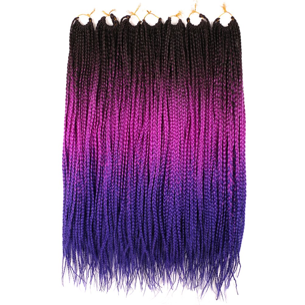 Wholesale Crochet Twist Braids Hair Senegalese Box Braids Hair Synthetic Fiber Braiding Hair for black white women