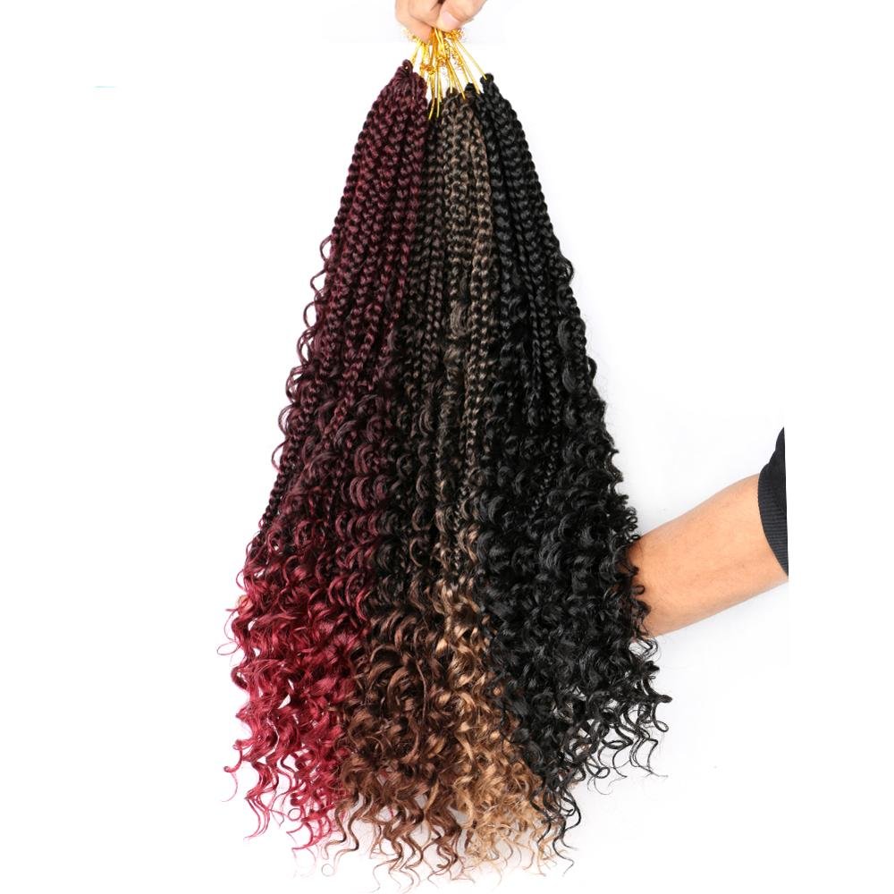 River locs Ombre color 22inch 18strands New popular synthetic braid Hair crochet twist hair extension crotchet braids