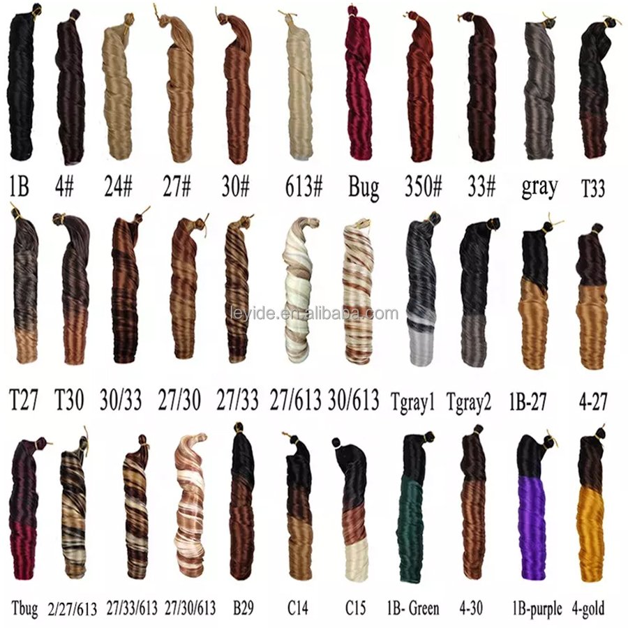 AliLeader Spiral Curl Wavy Braiding Hair Attachments Synthetic Braids Curly Hair Extensions Wholesale Cheap Wavy Braiding Hair