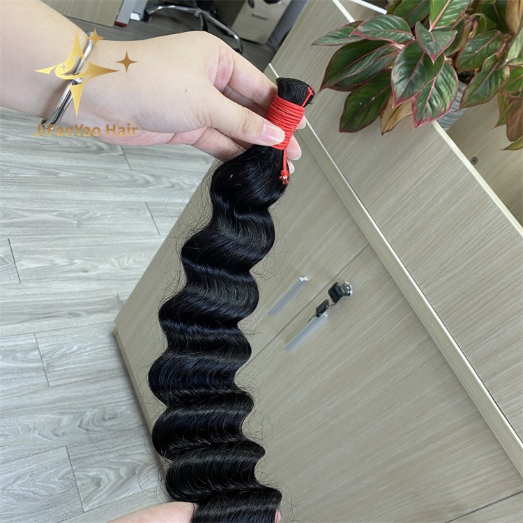 Wholesale Original Loose Deep Wave Bulk Human Hair for Braiding No Weft Brazilian Virgin Curly Human Hair Extension