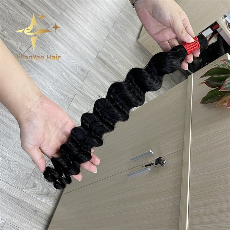 Wholesale Original Loose Deep Wave Bulk Human Hair for Braiding No Weft Brazilian Virgin Curly Human Hair Extension