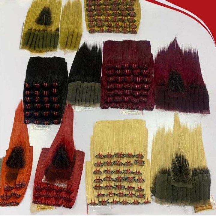 Vietnamese weave human hair extension, full cuticle colored ombre hair