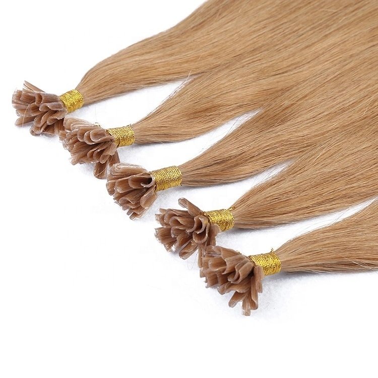 Italy Strong Glue Pre Bonded U Tip Hair Extensions 1g Nail Tip Hot Fusion Hair 100% Remy Keratin Human Hair extensions