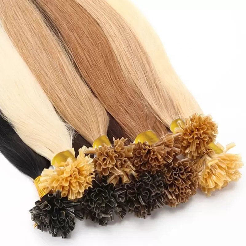 Italy Strong Glue Pre Bonded U Tip Hair Extensions 1g Nail Tip Hot Fusion Hair 100% Remy Keratin Human Hair extensions