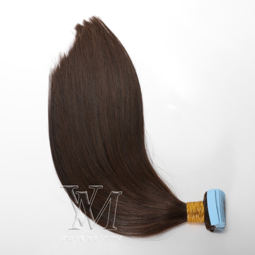 Vmae Wholesale Virgin Remy Malaysian Hair Extensions Brown #2 #4 18 27 613 Blonde Natural Wave Wavy Raw Tape Ins Wigs Human Hair