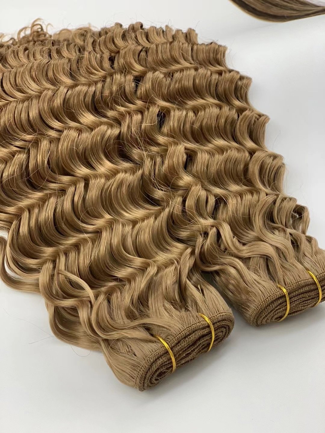 Thin Invisible Genius Weft 100% Unprocessed Russian Indian Raw Virgin Human Hair Extensions natural curly hand tied weft