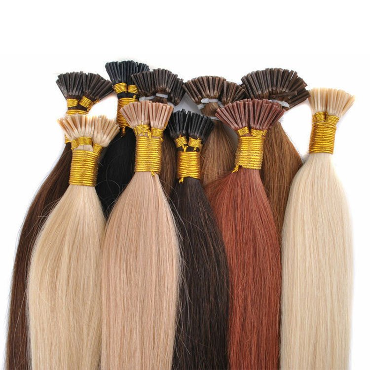 100% remy hair extensions i tip russian virgin i-tip hair extensions straight double drawn i tip human hair extensions