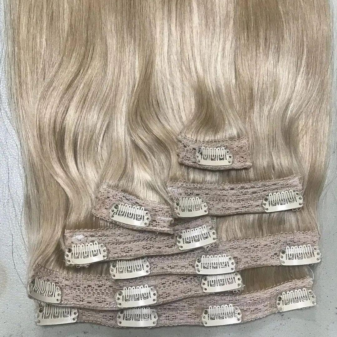 made in Vietnam high quality 100% virgin human hair natural customized length Clip in hair extension