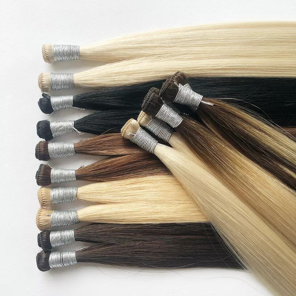 Invisible Genius Remy Weft Thick End Cuticle Intact 100% Virgin Hand-tied Genius Weft Human Hair Extension