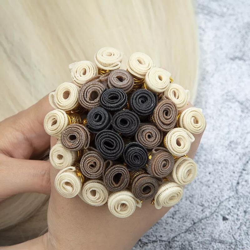 Invisible Genius Remy Weft Thick End Cuticle Intact 100% Virgin Hand-tied Genius Weft Human Hair Extension